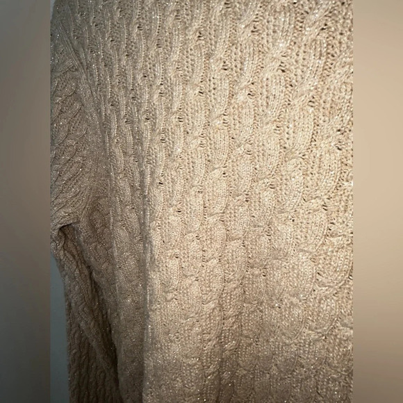Lands End sweater Sparkly tan - Picture 12 of 13